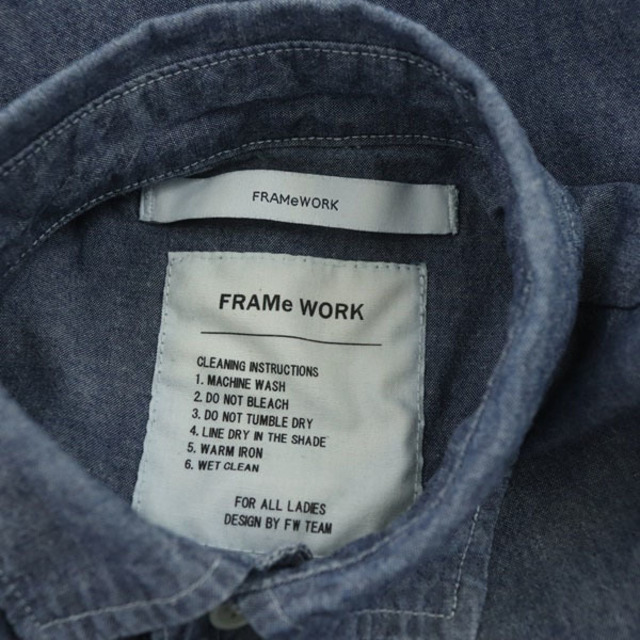 FRAMeWORK(フレームワーク)のフレームワーク ダンガリーシャツ ワンピース ロング 長袖 ビッグサイズ レディースのワンピース(ロングワンピース/マキシワンピース)の商品写真