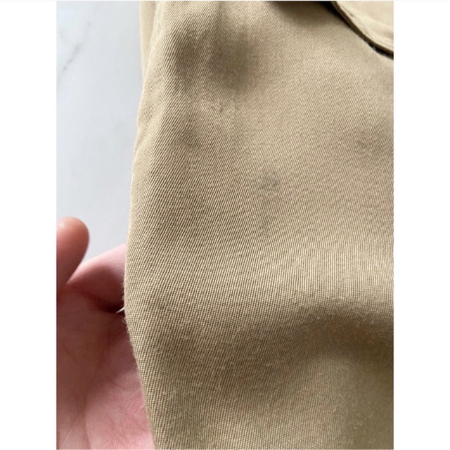珍カラー 50s 60s ベージュ レーヨンギャバ トロトロ ワイドスラックス