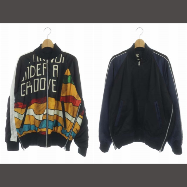 サカイ sacai 20SS FANKACELIC ジャケット 黒 マルチカラー61cmゆき丈