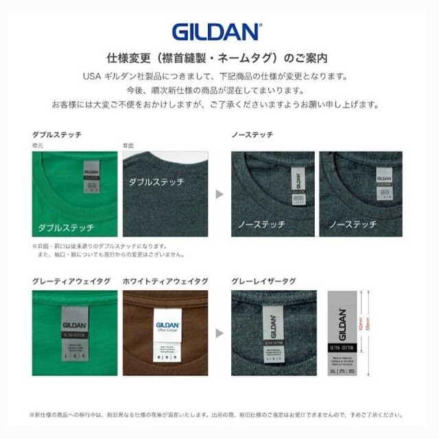 GILDAN(ギルタン)の新品未使用 ギルダン ウルトラコットン 6oz  長袖Tシャツ グレー 2XL レディースのトップス(Tシャツ(長袖/七分))の商品写真