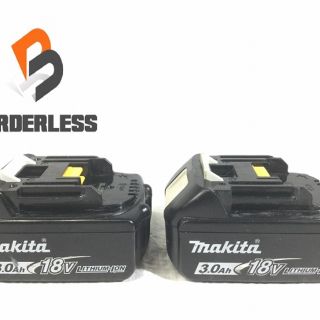春色3カラー✧ ☆品2個セット☆makita マキタ 18V 3.0Ah 残量表示付き