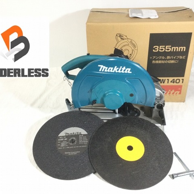 ☆美品☆makita マキタ 355mm 切断機 LW1401 高速切断機 高速カッター 14インチ 鉄工用 押切機 100V コード式 60436