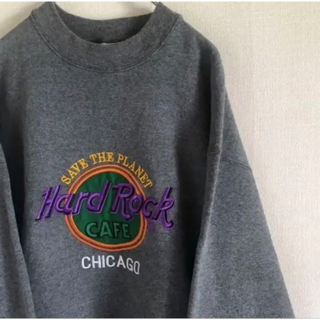 Hard Rock CAFE - ハードロックカフェ トレーナー 刺繍ロゴ スウェット グレー Lの通販 by Summer's shop