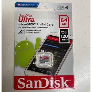 サンディスク(SanDisk)のmicroSDXC 64GB SanDisk サンディスク 120MB/秒(その他)