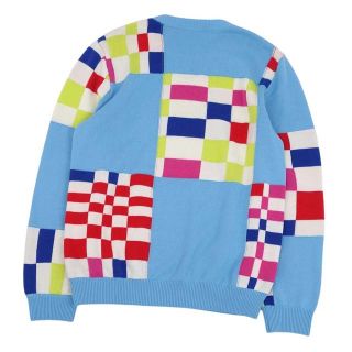 極美品 ルイヴィトン LOUIS VUITTON ニット 21SS ディストーテッドジャイアントダミエクルーネック ウール トップス メンズ XL マルチカラー 極美品 ルイヴィトン LOUIS VUITTON ニット 21SS ディストーテッドジャイアントダミエクルーネック ウール トップス メンズ XL マルチカラー