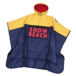 未使用 ラルフローレン スノービーチ RALPH LAUREN SNOW BEACH ポンチョ コート フード付き 中綿入り アウター メンズ ONE SIZE イエロー/ネイビー