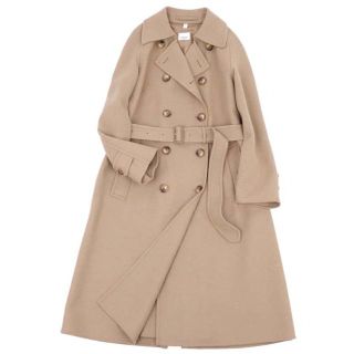 バーバリー(BURBERRY)の極美品 バーバリー BURBERRY コート トレンチコート カシミヤ100％ 無地 アウター レディース IT40 UK8 US6(M相当) ベージュ(トレンチコート)