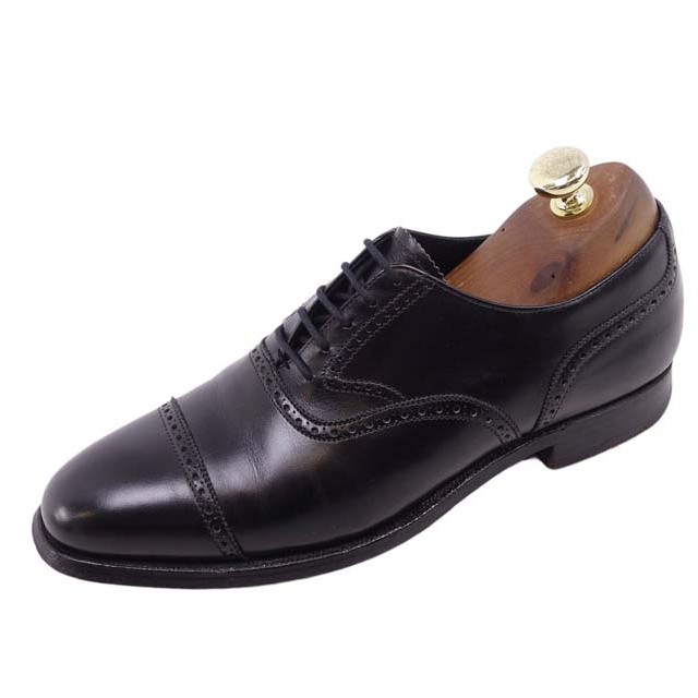 ジョージクレバリー GEORGE CLEVERLEY シューズ オックスフォード ビジネス メンズ ストレートチップ 革靴 6E(24.5cm相当) ブラック - 0