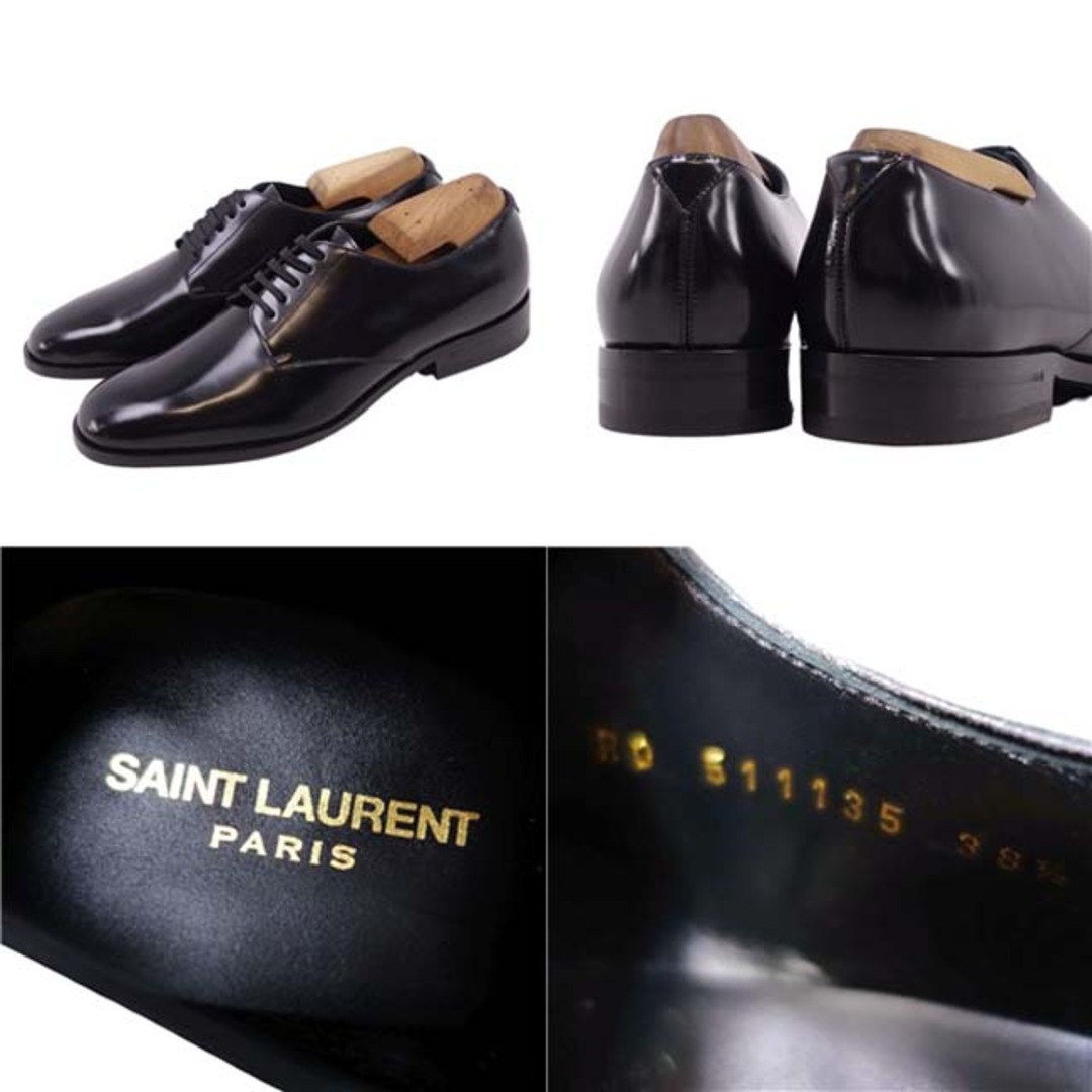 Saint Laurent(サンローラン)の未使用 サンローラン パリ SAINT LAURENT PARIS シューズ ダービー カーフレザー レディース 革靴 38.5(25.5cm相当) ブラック レディースの靴/シューズ(その他)の商品写真