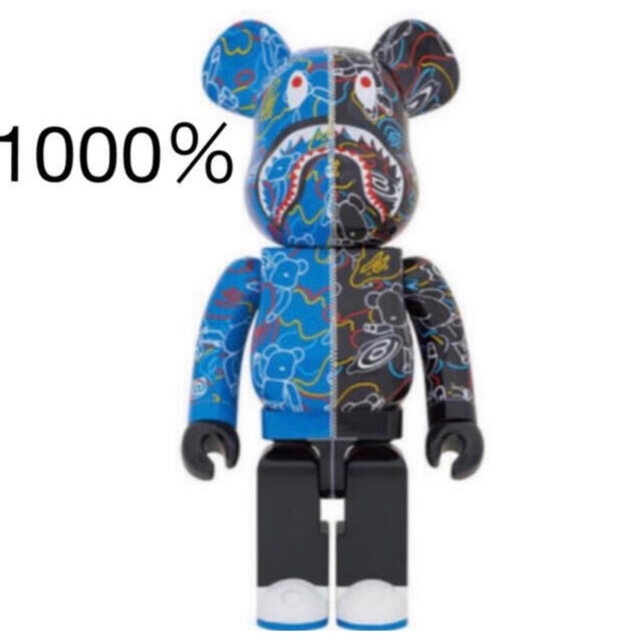 MEDICOM TOY(メディコムトイ)のBAPE(R) BE@RBRICK LINE CAMO SHARK 1000% エンタメ/ホビーのフィギュア(その他)の商品写真