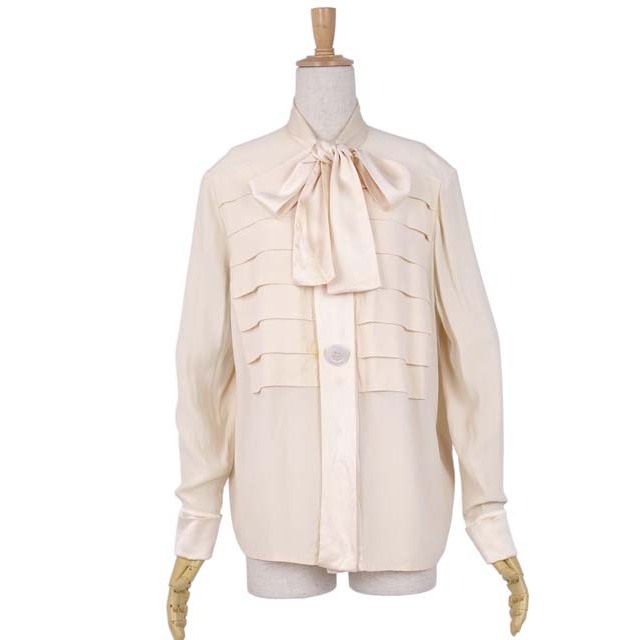 CHANEL - Vintage シャネル CHANEL シャツ ブラウス シルク リボン