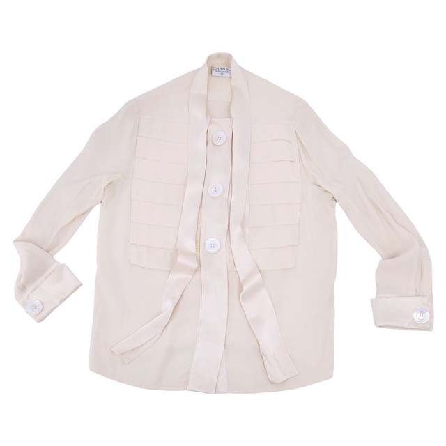 CHANEL - Vintage シャネル CHANEL シャツ ブラウス シルク リボン