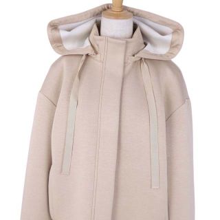 極美品 マックスマーラ Max Mara WEEKEND ジャケット 2021AW 2way ボンディング フード パーカー ジャージー ジップアップ レディース アウター M相当(表記なし) ベージュ