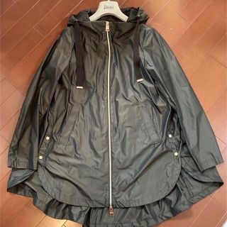 最終値下げ 中古 ヘルノ フーデッド プリーツバック コート マローネ