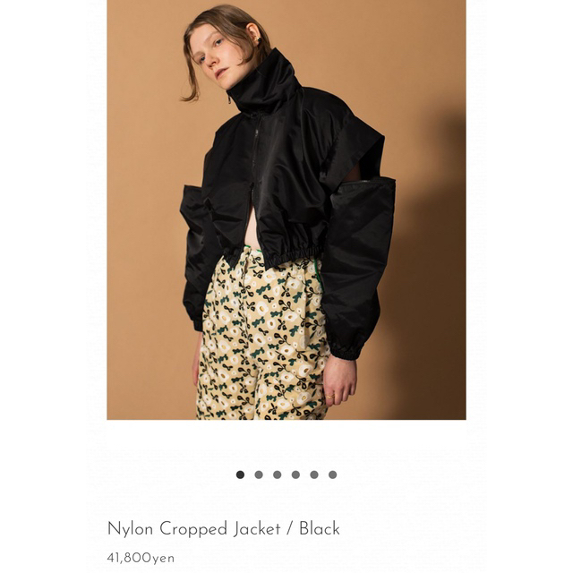 leinwande Nylon Cropped Jacket / Black leinwande Nylon Cropped Jacket / Black