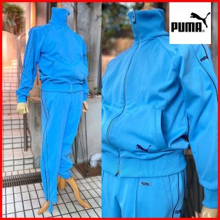 PUMA - 希少☆Lブルー!80sビンテージ日本製【PUMA】ジャージ上下 送料込 PUMA - 希少☆Lブルー!80sビンテージ日本製【PUMA】ジャージ上下 送料込