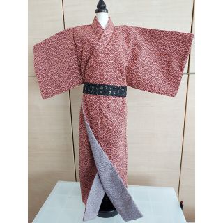 スーパードルフィーＳＤ紅赤地青海波男着物  ハンドメイド(人形)