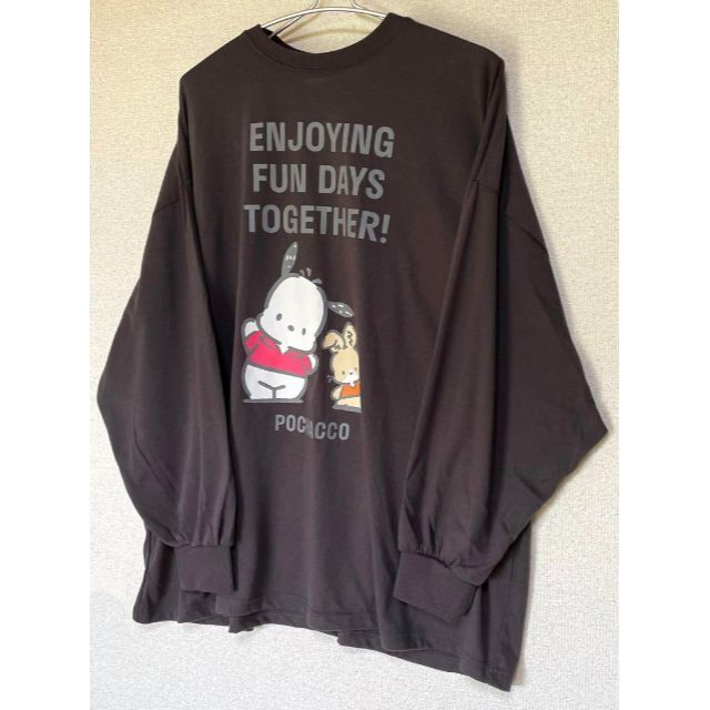 サンリオ(サンリオ)のサンリオポチャッコ大きいサイズ長袖tシャツロンt プリント刺繍オーバーサイズ3L レディースのトップス(Tシャツ(長袖/七分))の商品写真