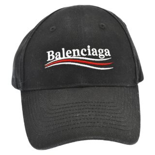 Balenciaga - BALENCIAGA バレンシアガ 17AW キャンペーンロゴ 6パネルキャップ 帽子 ブラック
