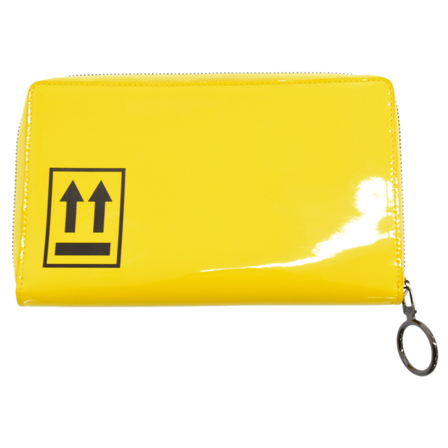 OFF-WHITE - OFF-WHITE オフホワイト 20AW VIRGIL SCULPTURE Long Leather Wallet ヴァージル ロングウォレット ラウンドジップ イエロー