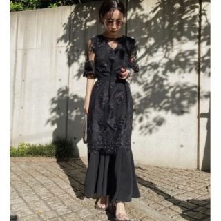 アメリヴィンテージ(Ameri VINTAGE)の最終値下げ　AMERI 3WAY LAYERED LACE DRESS Mサイズ(ロングドレス)