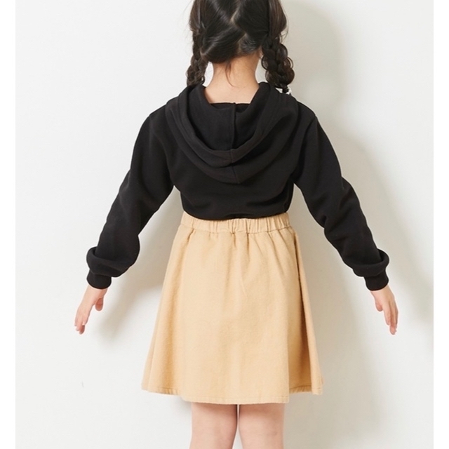 ニッセン(ニッセン)のニッセン　裏起毛パーカードッキングワンピース キッズ/ベビー/マタニティのキッズ服女の子用(90cm~)(ワンピース)の商品写真