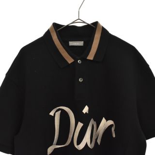 DIOR ディオール 22AW×Travis Scott Cactus Jack トラヴィス・スコット カクタスジャック フロントロゴ刺繍リラックスフィット半袖ポロシャツ 293J831A0455 DIOR ディオール 22AW×Travis Scott Cactus Jack トラヴィス・スコット カクタスジャック フロントロゴ刺繍リラックスフィット半袖ポロシャツ 293J831A0455