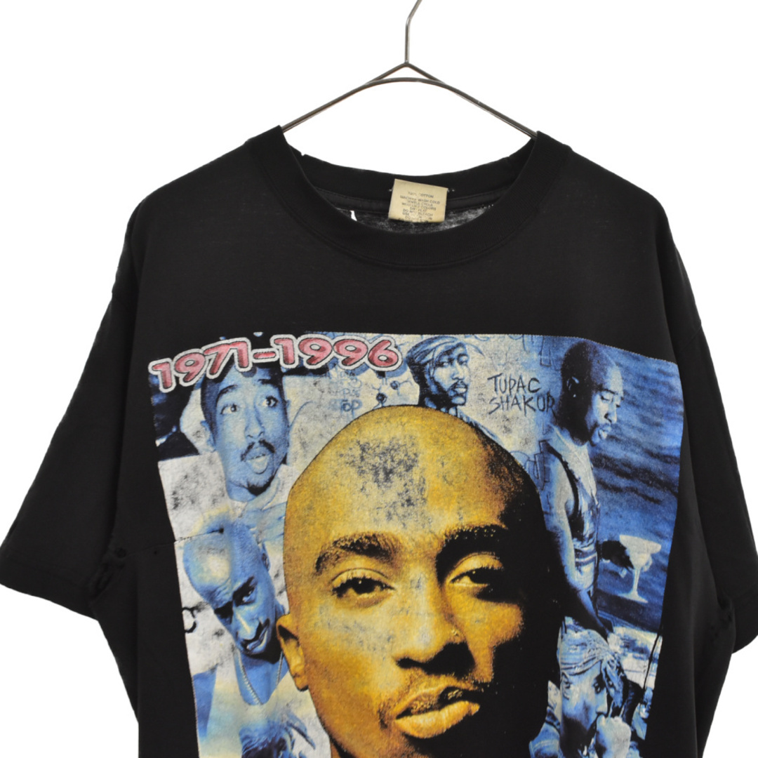 VINTAGE ヴィンテージ 90s 2PAC SHAKUR ツーパック 半袖Tシャツ カットソー ブラック