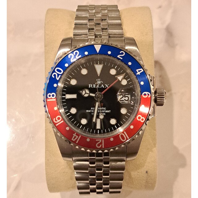 全品送料0円 旧GMT仕様！自動巻き! 折れ王冠 RELAX 腕時計 フルカスタム 腕時計(アナログ)