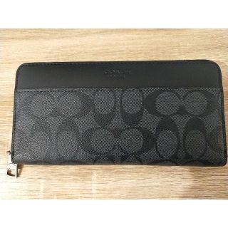 コーチ(COACH)のCOACH 黒×シグネチャー長財布 型番F75000　☆新品未使用☆(財布)