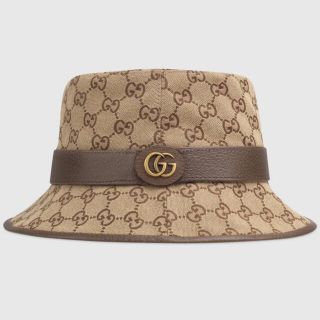 グッチ(Gucci)の【美品】GUCCI GGキャンバス フェドラハット　Mサイズ(ハット)