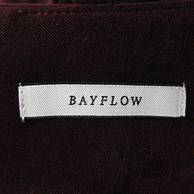 BAYFLOW(ベイフロー)のベイフロー スカート 台形 ひざ丈 バックファスナー 無地 3 紫 ボトムス レディースのスカート(ひざ丈スカート)の商品写真