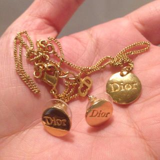 ディオール(Dior)のDior ♡ネックレス＆ピアス(ネックレス)