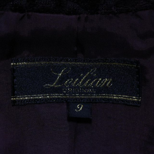 leilian(レリアン)のレリアン　ワンピース　ベロア　9　M　紫　総柄 レディースのワンピース(ロングワンピース/マキシワンピース)の商品写真