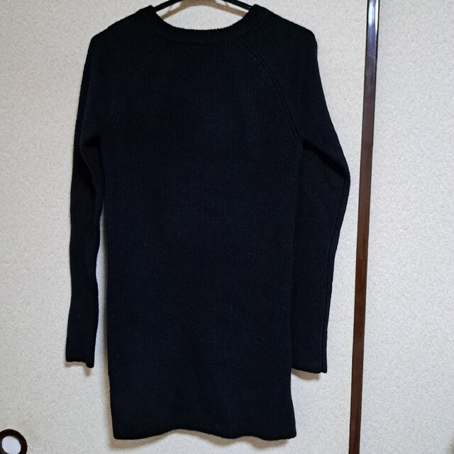 【専用出品】back ribbon rib tunic BLACK