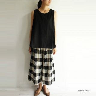 新品♡︎未使用  ナチュカラ  コットン Aライン シャツ ノースリーブ(Tシャツ(半袖/袖なし))