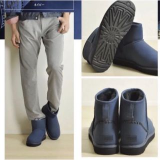 アグ(UGG)のUGG メンズ ブーツ ムートン 耐水 撥水 オイルドレザー　サイズ26センチ(ブーツ)