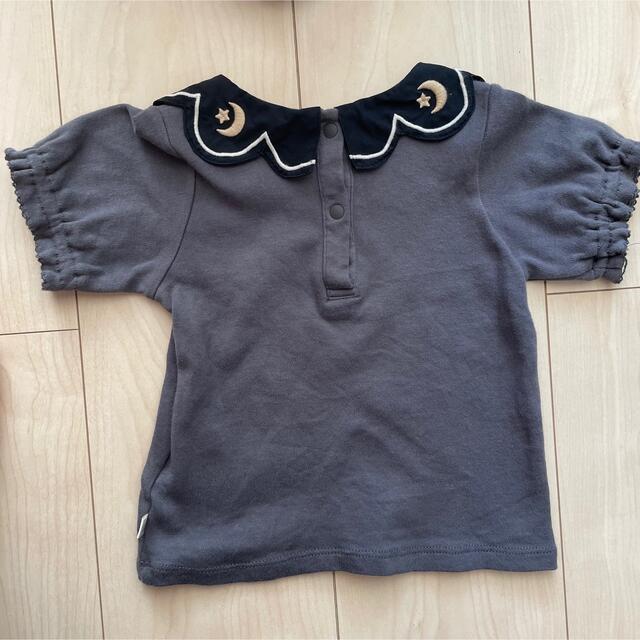 futafuta(フタフタ)のコトリ スカラップ襟刺繍Tシャツ キッズ/ベビー/マタニティのベビー服(~85cm)(シャツ/カットソー)の商品写真