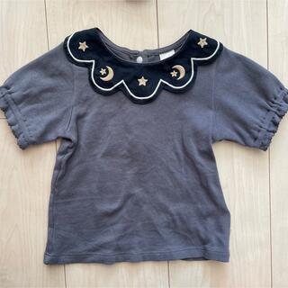 フタフタ(futafuta)のコトリ スカラップ襟刺繍Tシャツ(シャツ/カットソー)