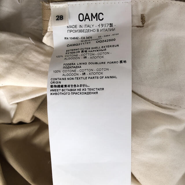 約30ｃｍ股下OAMC IDOL PANTS パンツ