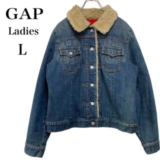 ギャップ(GAP)のGAP ギャップ デニムジャケット Gジャン ボアファー レディースL(Gジャン/デニムジャケット)