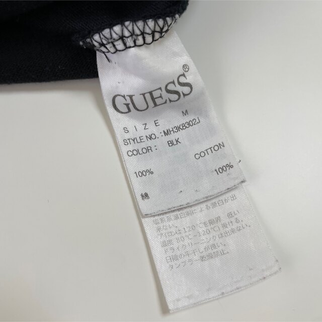 GUESS(ゲス)のGUESS  ゲス 長袖 Tシャツ ブラック ビッグプリント メンズM メンズのトップス(Tシャツ/カットソー(七分/長袖))の商品写真