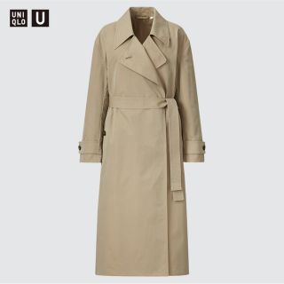 ユニクロ(UNIQLO)のUNIQLO u ユニクロユー トレンチコート 玉虫色 ロングコート Mサイズ(トレンチコート)