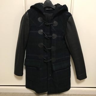 ザラ(ZARA)のZARA ザラ  袖レザー ダッフルコート(ダッフルコート)