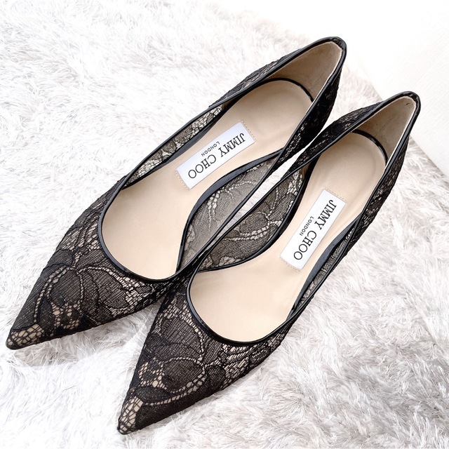 JIMMY CHOO(ジミーチュウ)のJIMMY CHOO ジミーチュウ パンプス レース　ハイヒール　試着のみ レディースの靴/シューズ(ハイヒール/パンプス)の商品写真