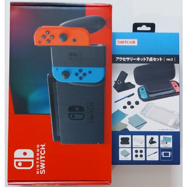 Nintendo Switch(ニンテンドースイッチ)のNintendo Switch ネオン 本体 スイッチ エンタメ/ホビーのゲームソフト/ゲーム機本体(家庭用ゲーム機本体)の商品写真