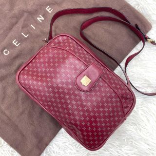 セリーヌ(celine)の美品✨　セリーヌ　ショルダーバッグ  マカダム柄　トリオンフ金具　ポシェット(ショルダーバッグ)