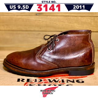 レッドウィング(REDWING)の3141良品9.5D／11年製レッドウィングビブラムチャッカブーツ茶ベックマン(ブーツ)