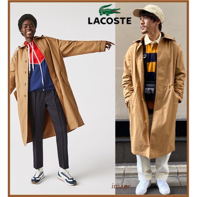 【S】定価６万■新品■現行品■LACOSTE■ステンカラーコート | フリマアプリ ラクマ