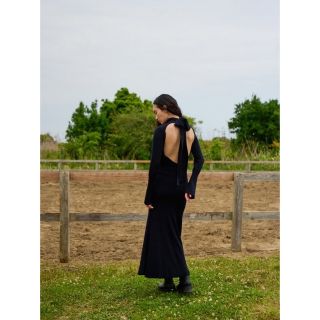 ロザリームーン(Rosary moon)の〈お取り置き〉Rosarymoon Back Ribbon Knit Dress(ロングワンピース/マキシワンピース)